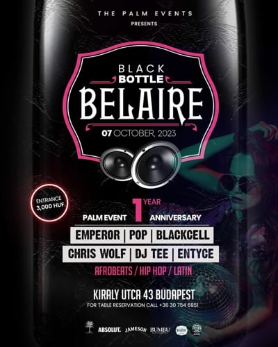 Black Bottle Belaire 