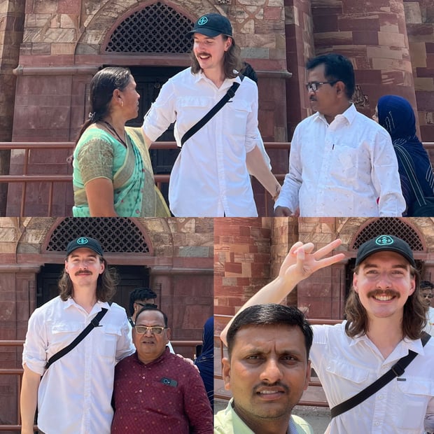 Photo of Envoys at Qutub Minar
