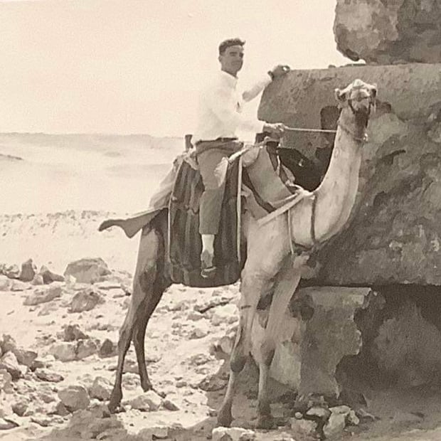 Photo of Dad on a camel in Egypt
