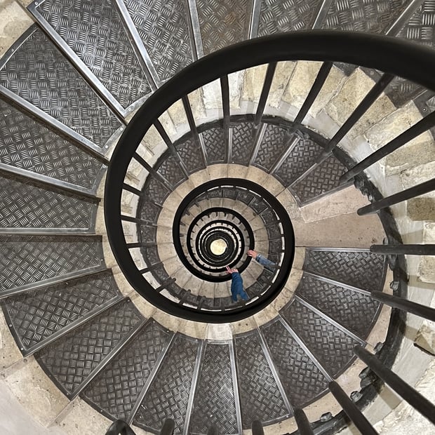 Photo of Arc de Triomphe's spiral staircase