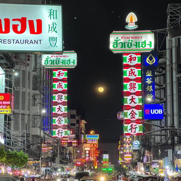 Photo of Bangkok's Chinatown looking south