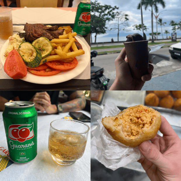 Photo of My favorite Brazilian foods (steak, açaí, Guaraná Antarctica, coxinha)