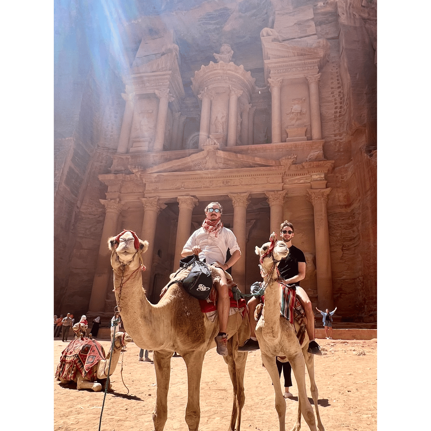 Photo of Camel in front of The Treasury w/ James 🇬🇧