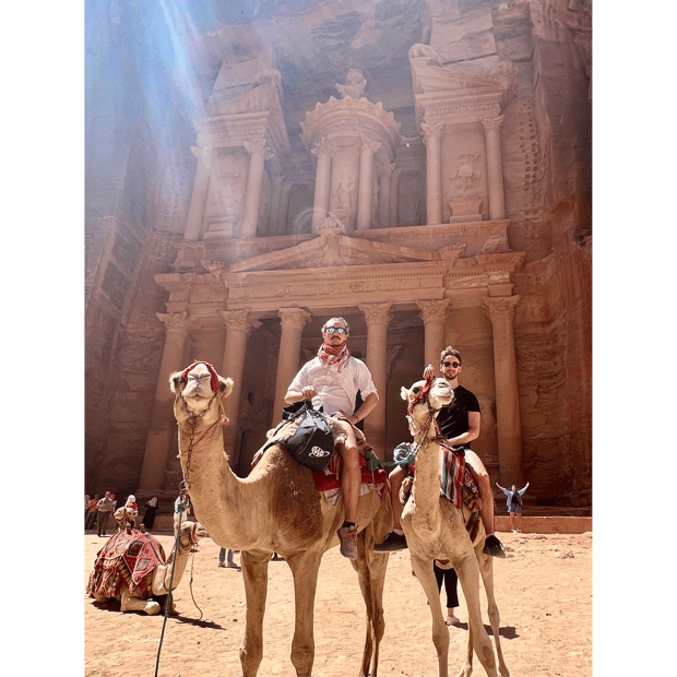Photo of Camel in front of The Treasury w/ James 🇬🇧