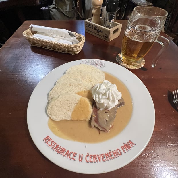 Photo of Svíčková & Czech beer (the best beer)