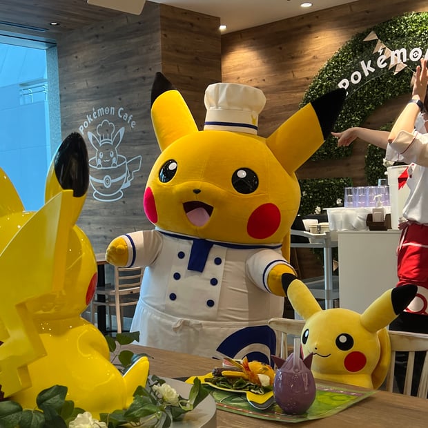 Photo of Pikachu at the Pokémon Cafe