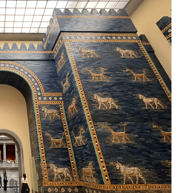 Photo of Ishtar Gate in the Pergamon Museum (right)