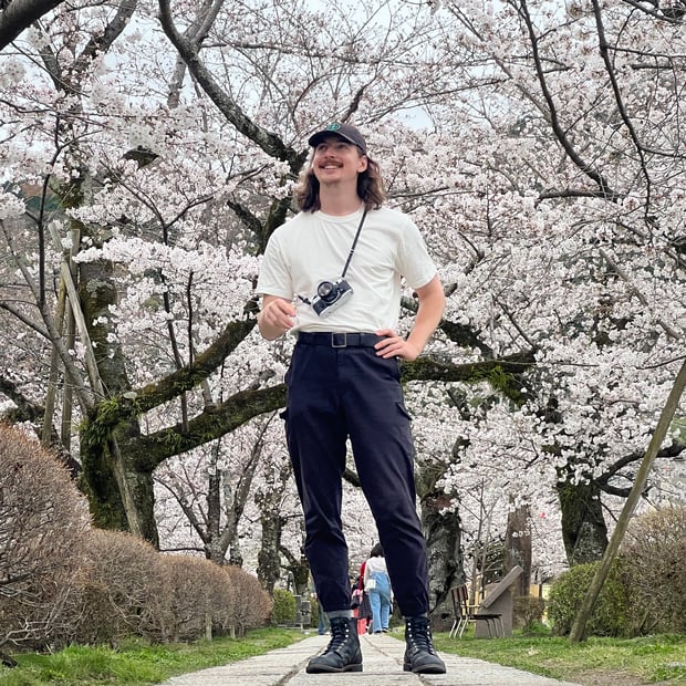 Photo of Smiling at the sakura