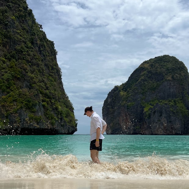 Photo of Splashing through Maya Bay