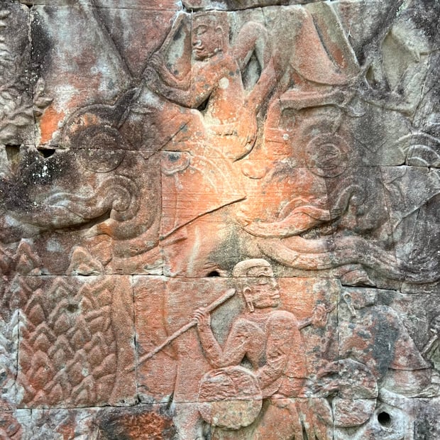 Photo of Ancient Wall at Bayon Temple