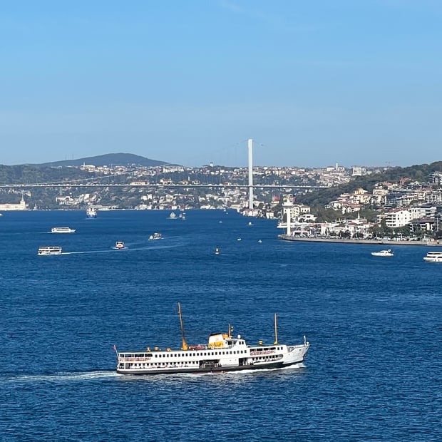 Photo of Bosphorus from Topkapi Palace (Asia right)