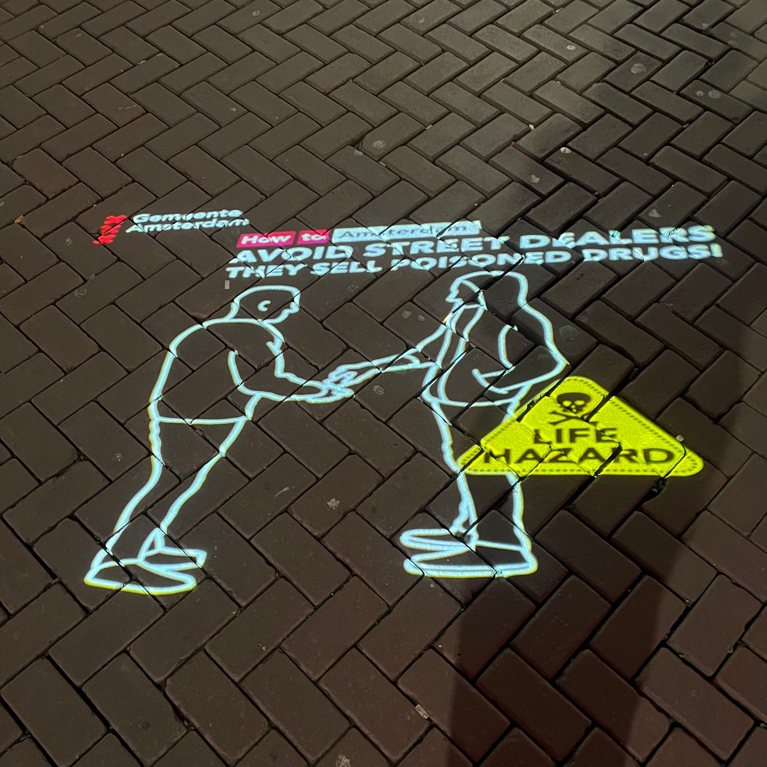 Photo of Government official drug warning projection