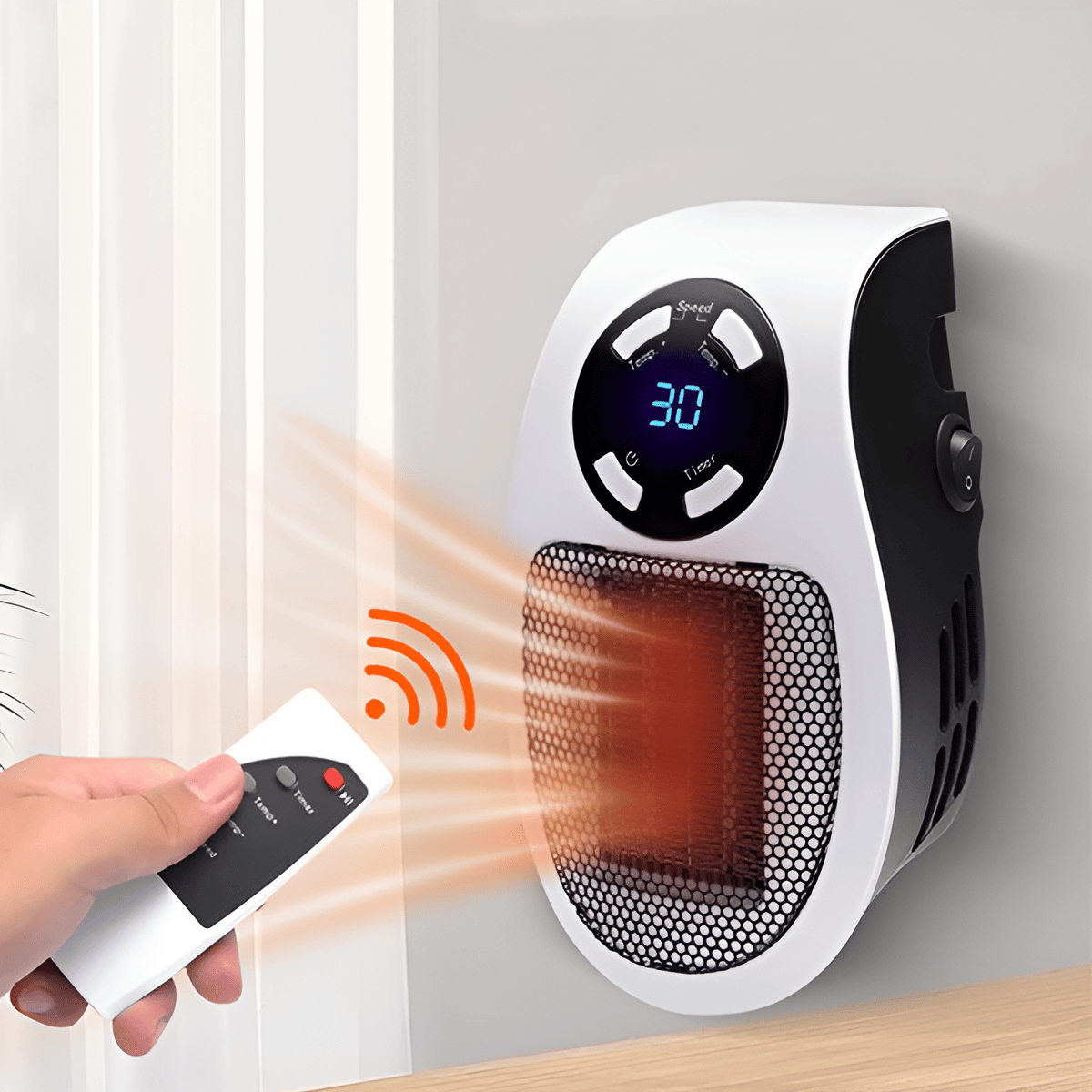 Electric Portable Space Heater With Remote Control