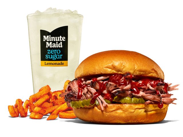 Quarter Pound Pulled Pork Sandwich Meal product image