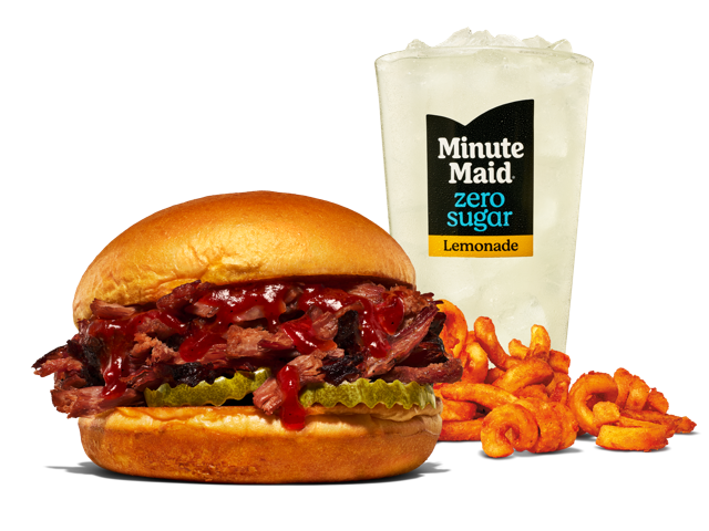 Quarter Pound Chopped Brisket Sandwich Meal product image