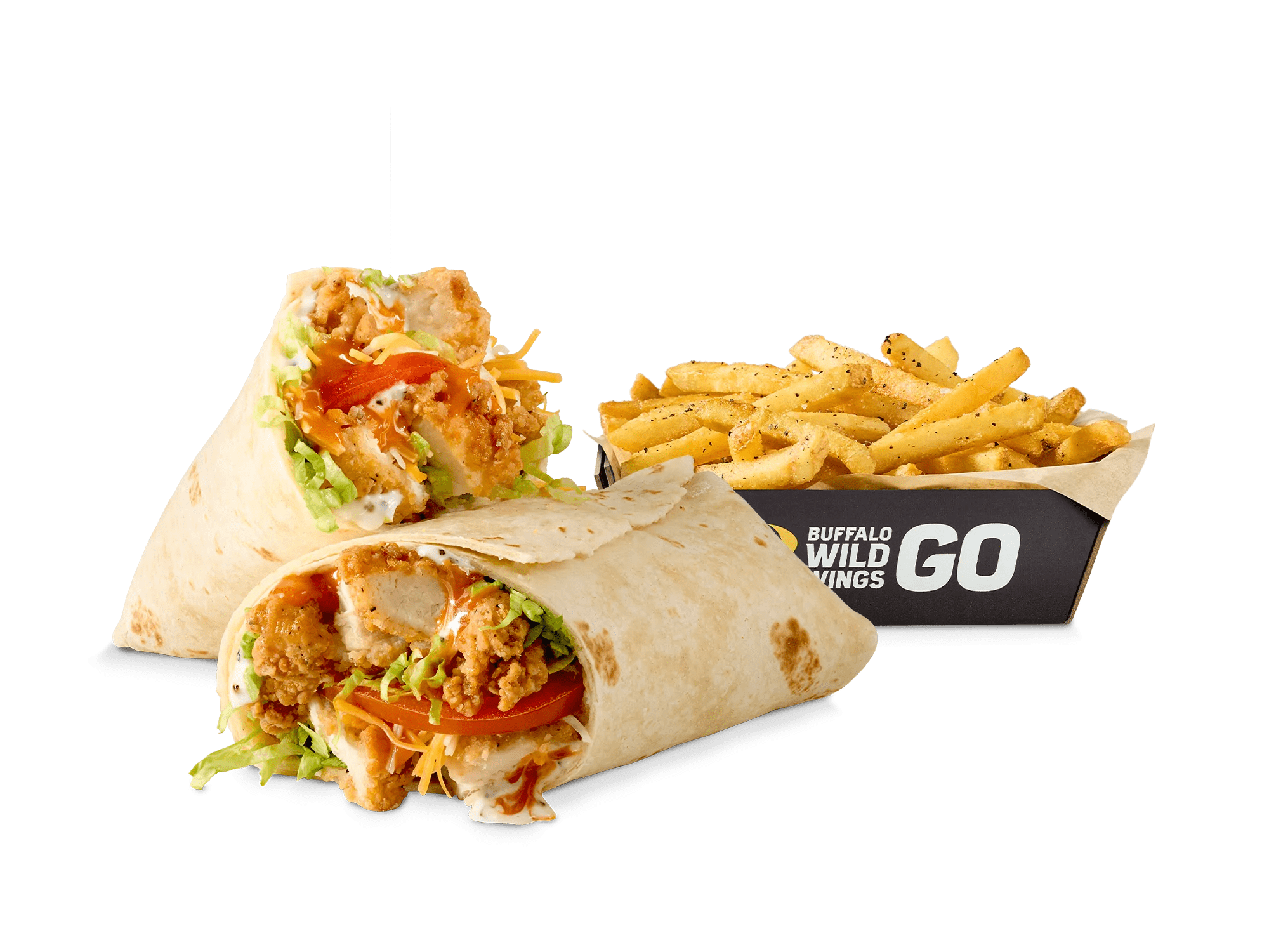 BUFFALO RANCH CHICKEN WRAP + POTATO WEDGES product image