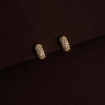 Argola click larga cravejada 13mm