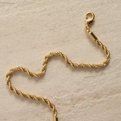 Pulseira corrente cordão baiano 2.9mm 17,5cm com alongadora