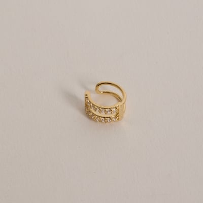 Piercing fake argola 2 fios cravejados
