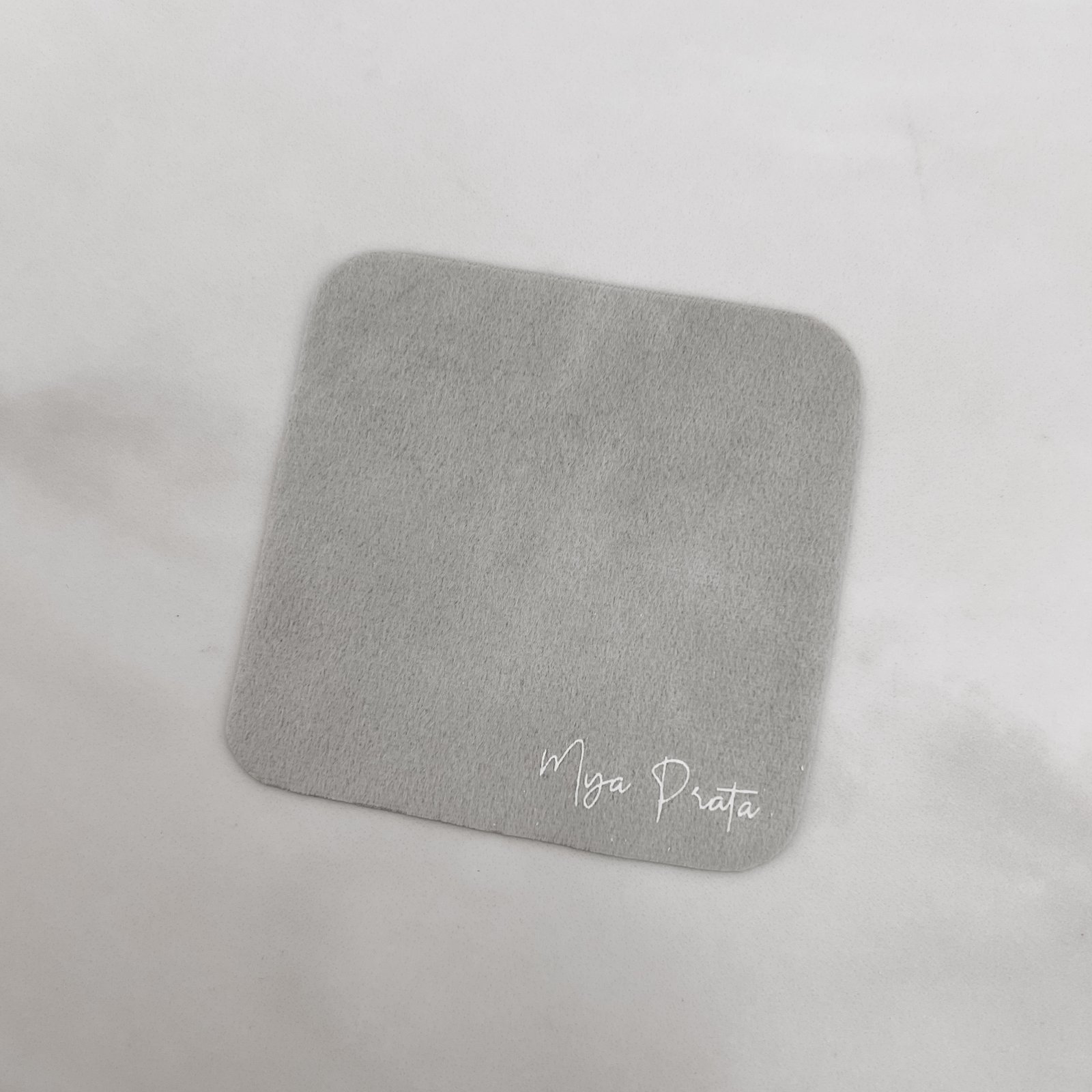 Flanela limpa pratas cinza 7,5x7,5cm