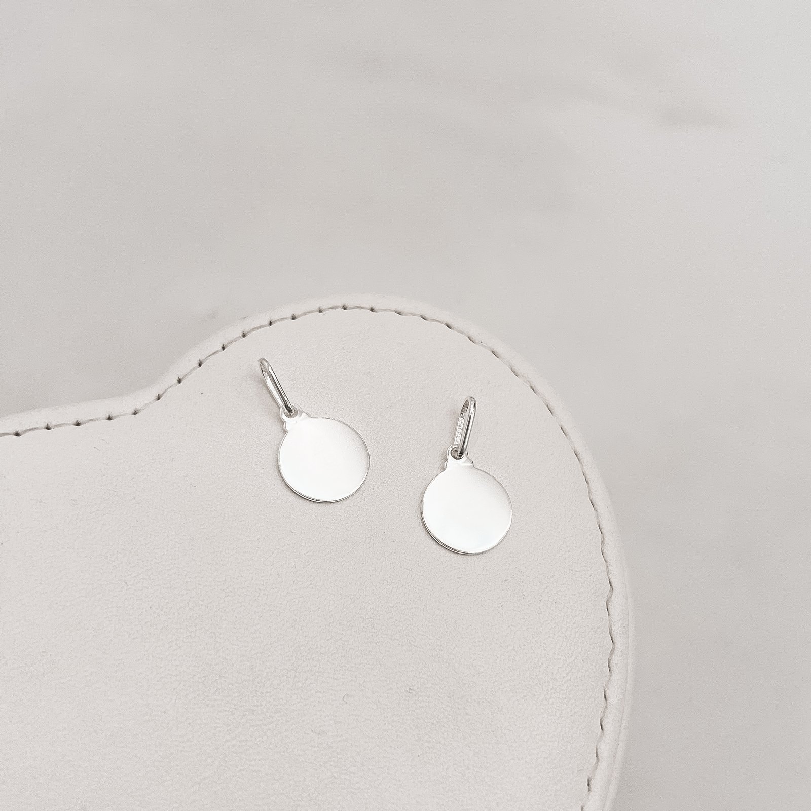 Pingente medalha lisa 12mm