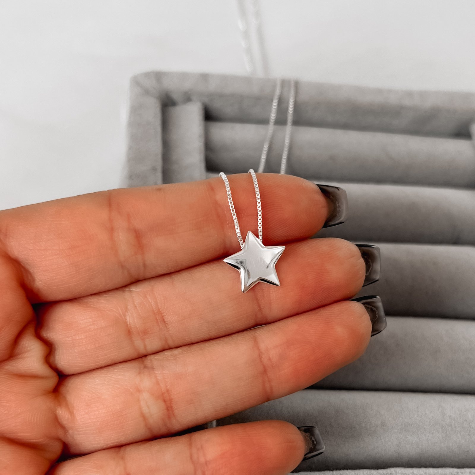 Colar estrela 11mm 45cm