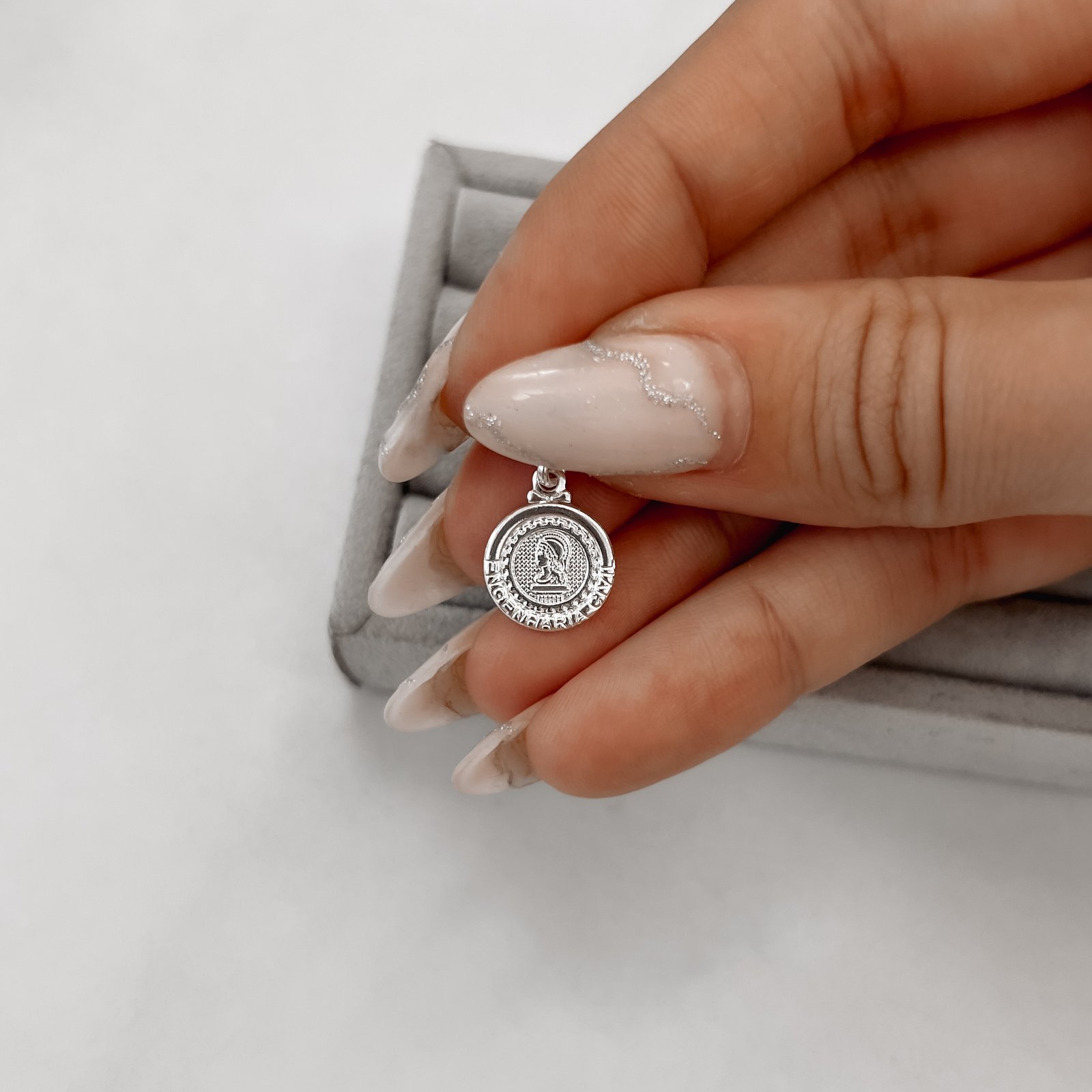 Berloque pingente medalha Engenharia Civil 14mm
