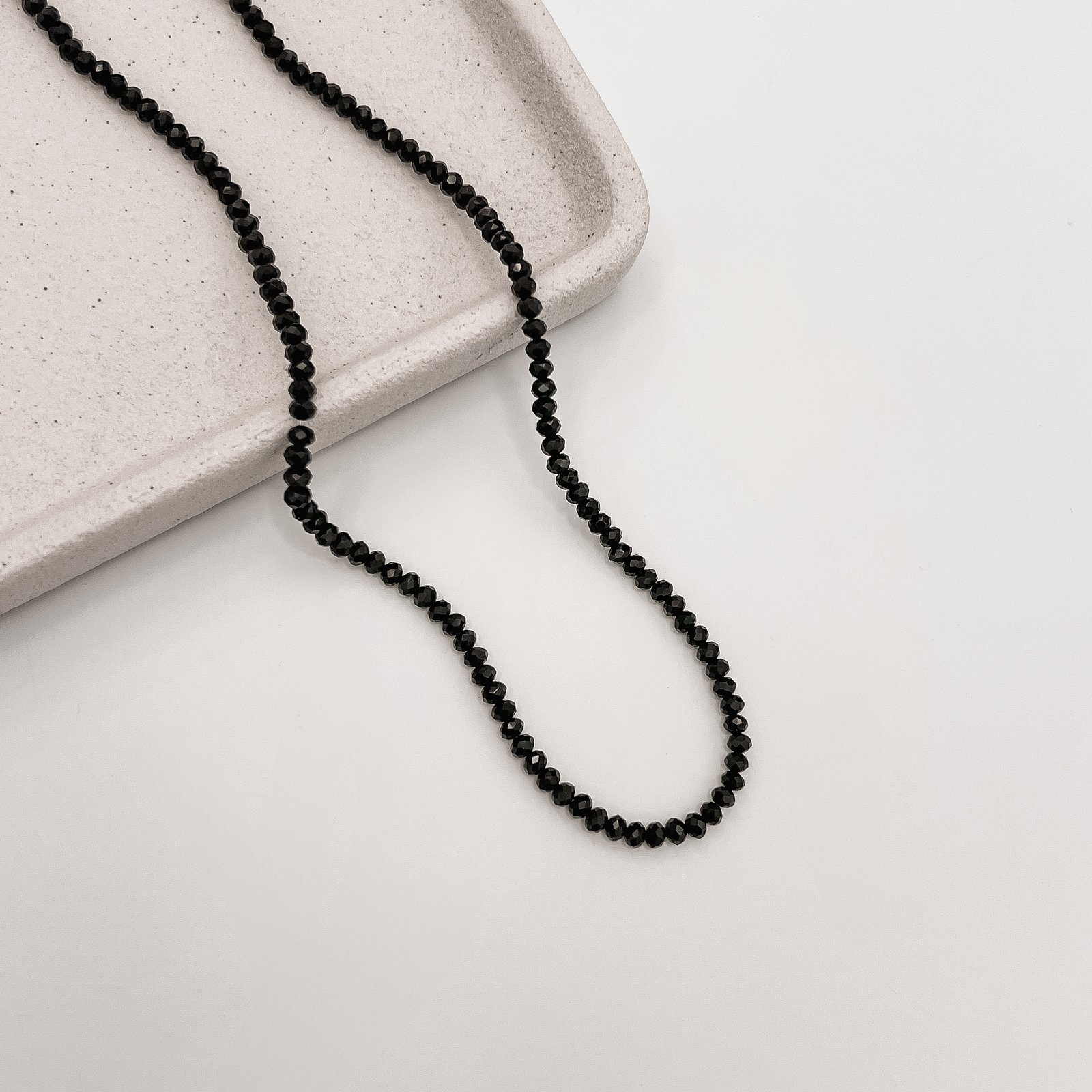 Choker cristal preto 3.5mm 40+5cm