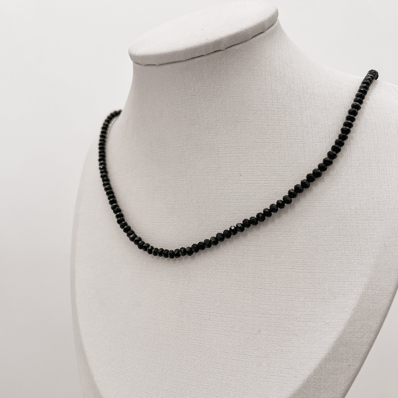 Choker cristal preto 3.5mm 40+5cm