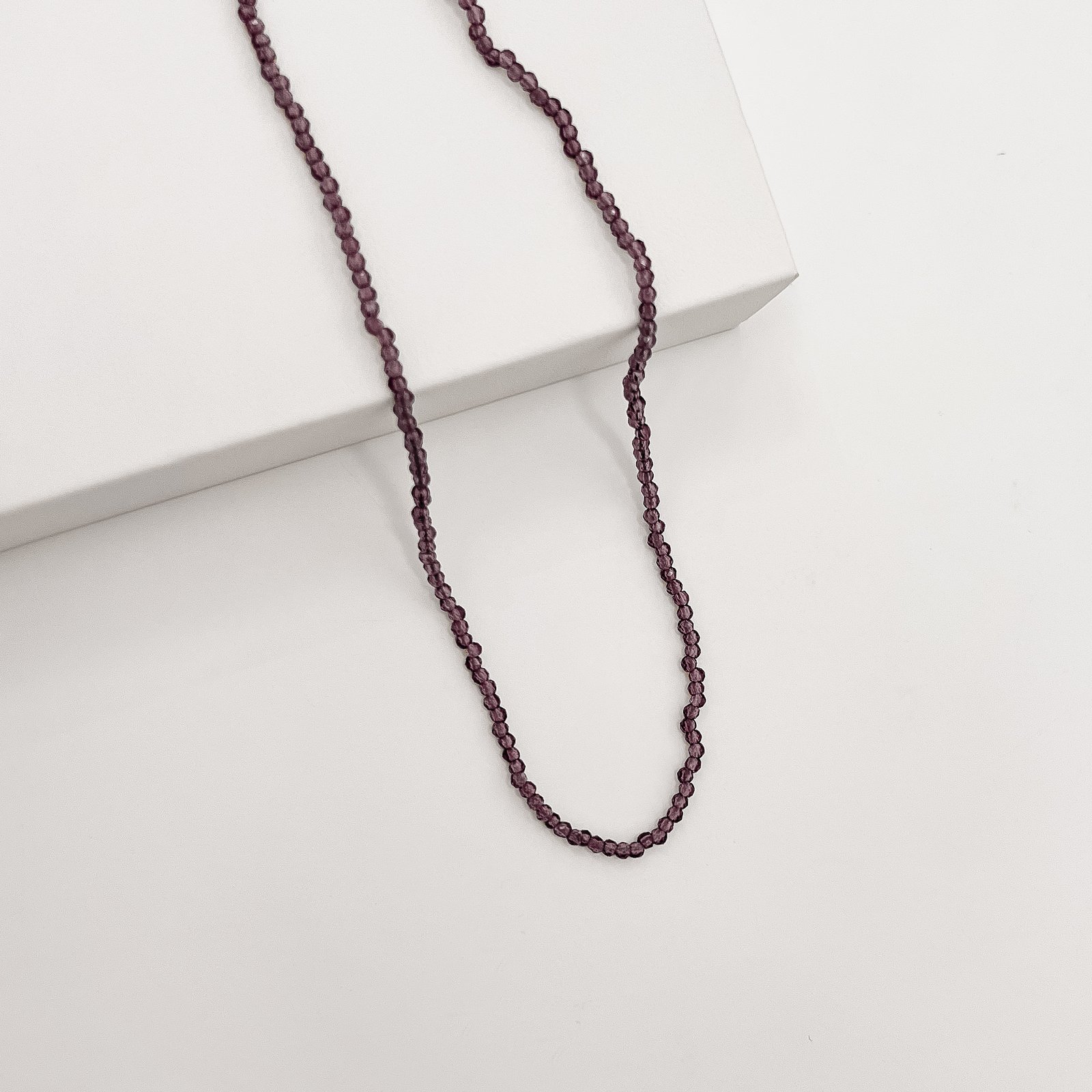 Choker cristal roxo 2mm com alongadora