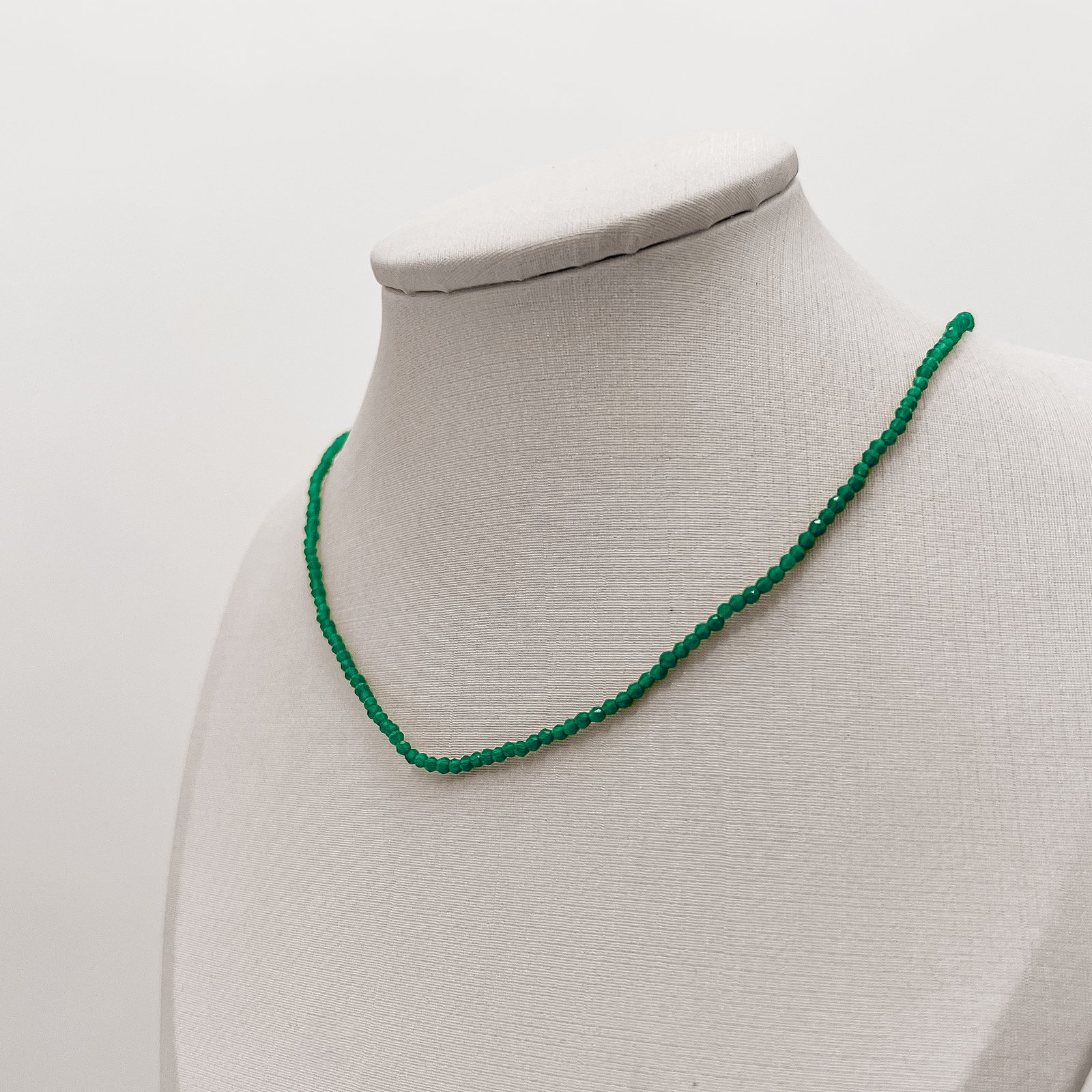 Choker cristal turquesa 2mm com alongadora