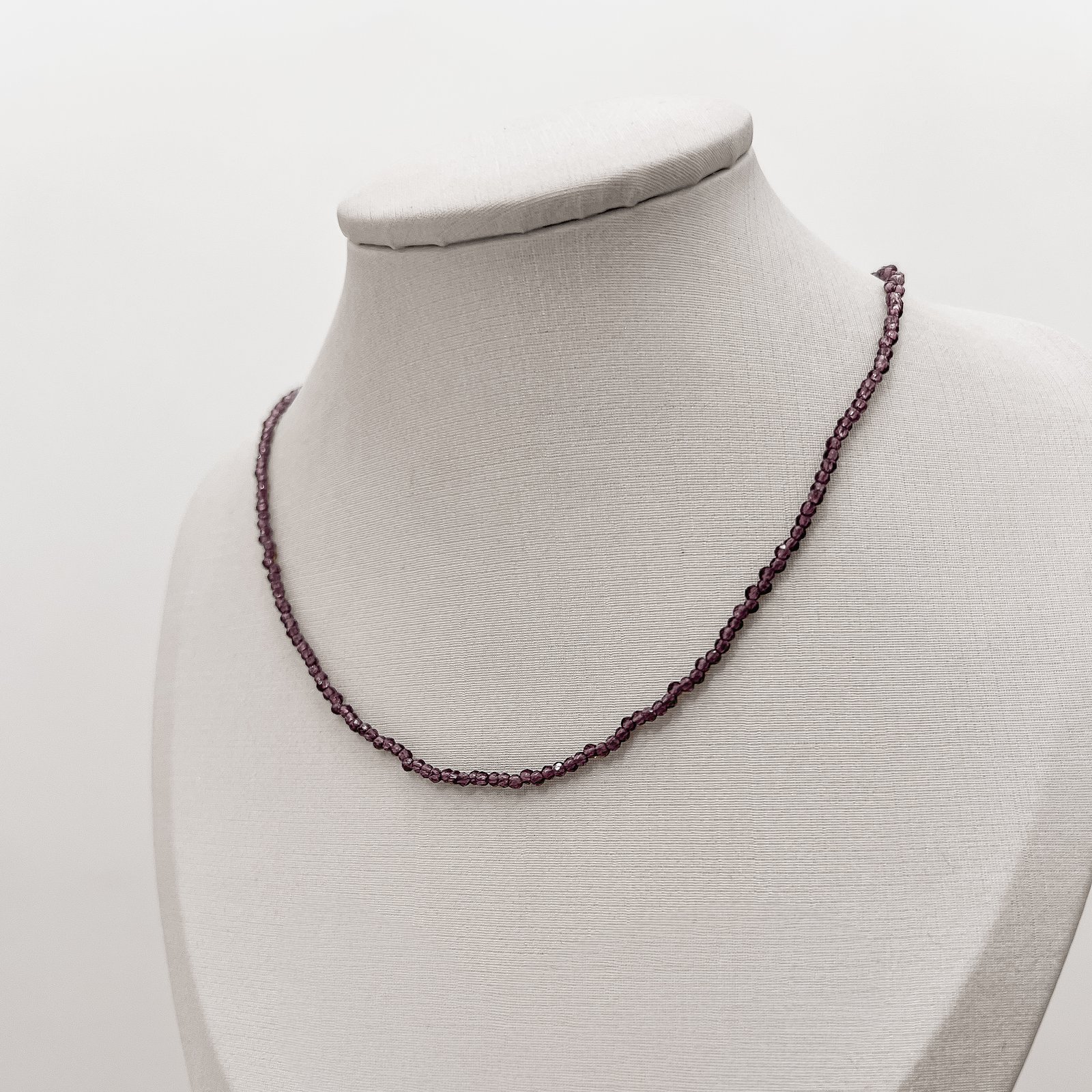 Choker cristal roxo 2mm com alongadora