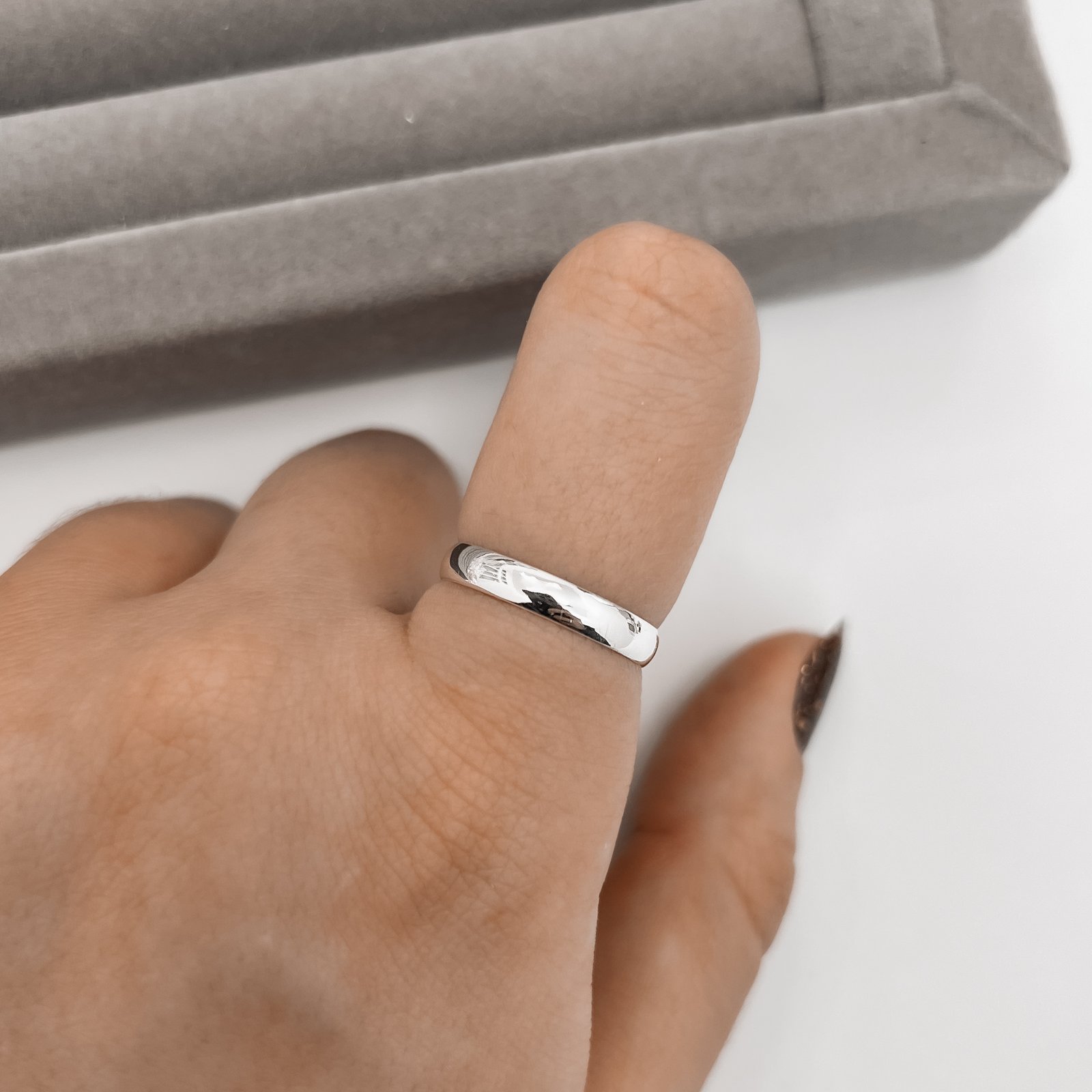 Aliança fio meia cana 3mm