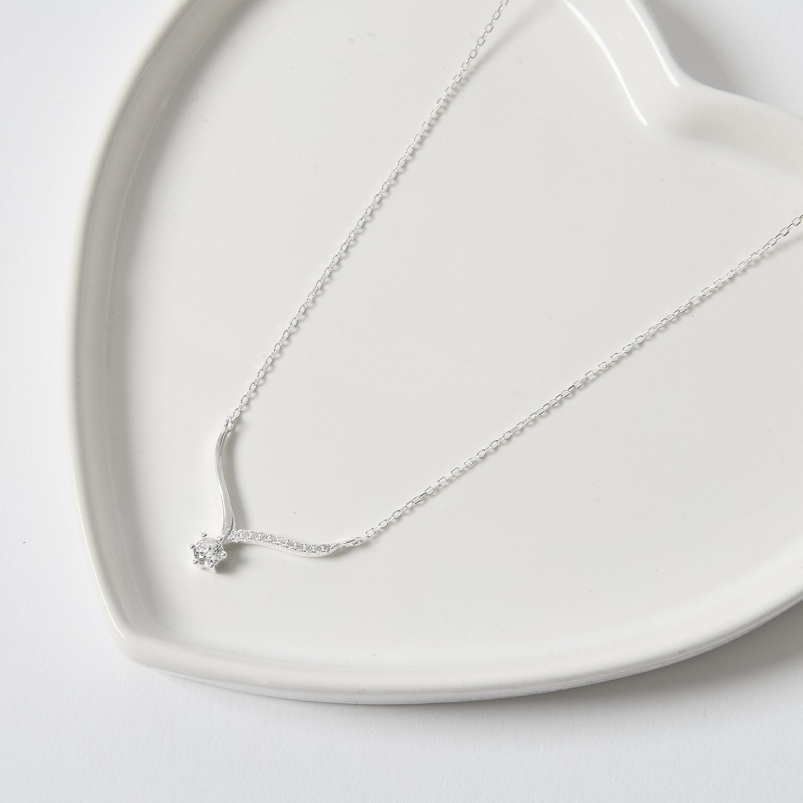 Colar entremeio bastão com zircônias 23mm 45+5cm