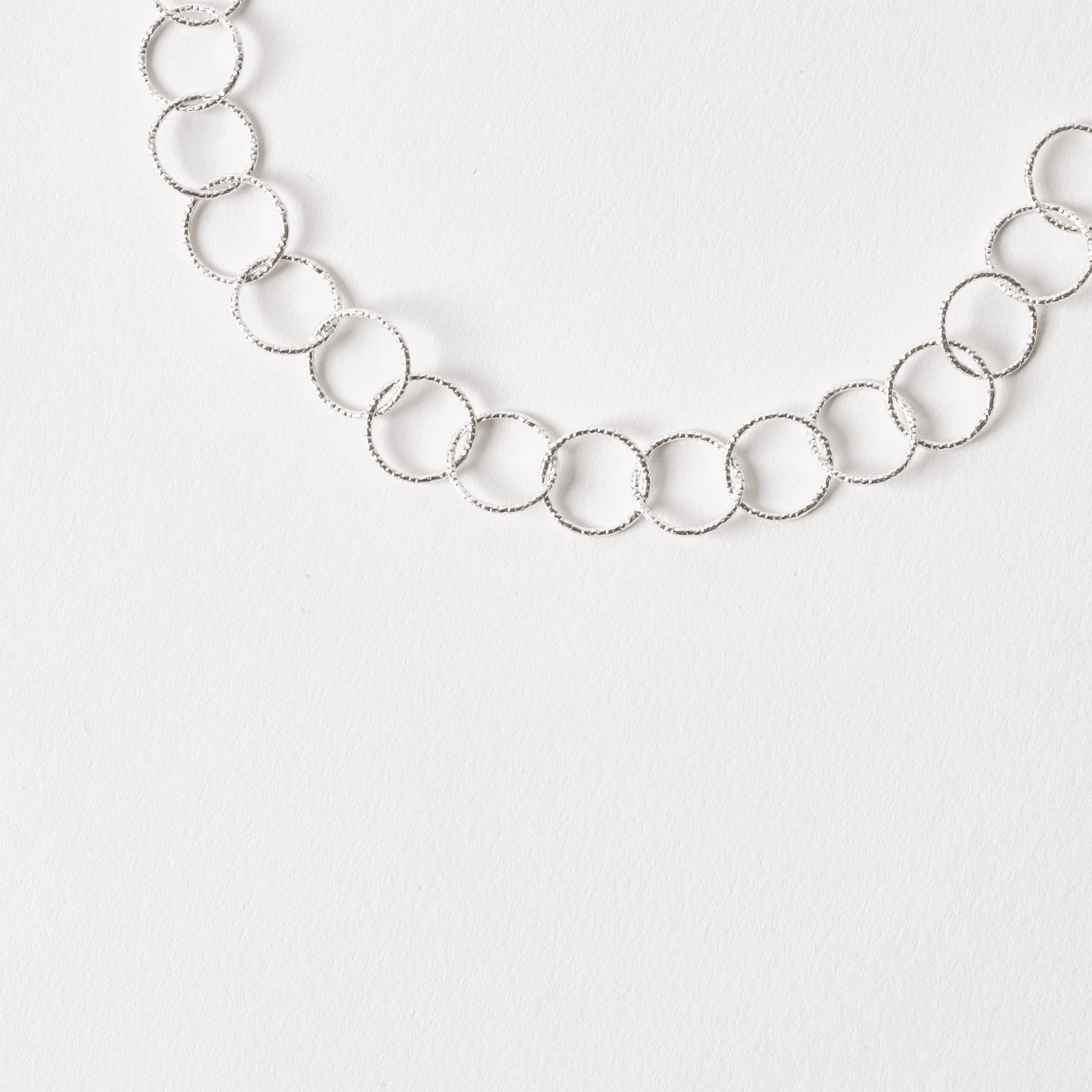 Pulseira corrente elo redondo facetado 10.6 19cm