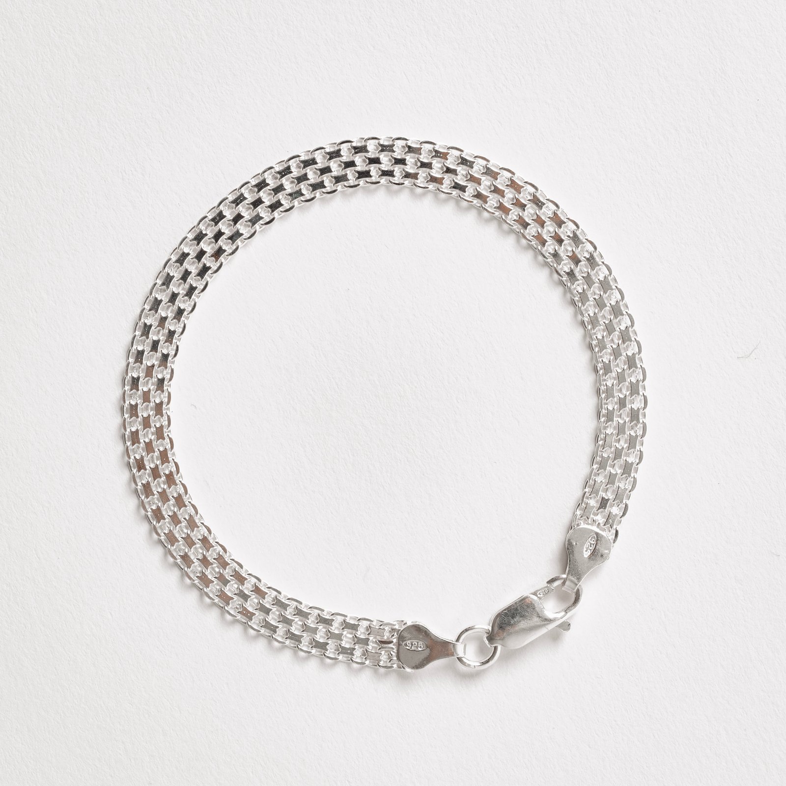 Pulseira corrente esteira cadeado 6.0 19,5cm