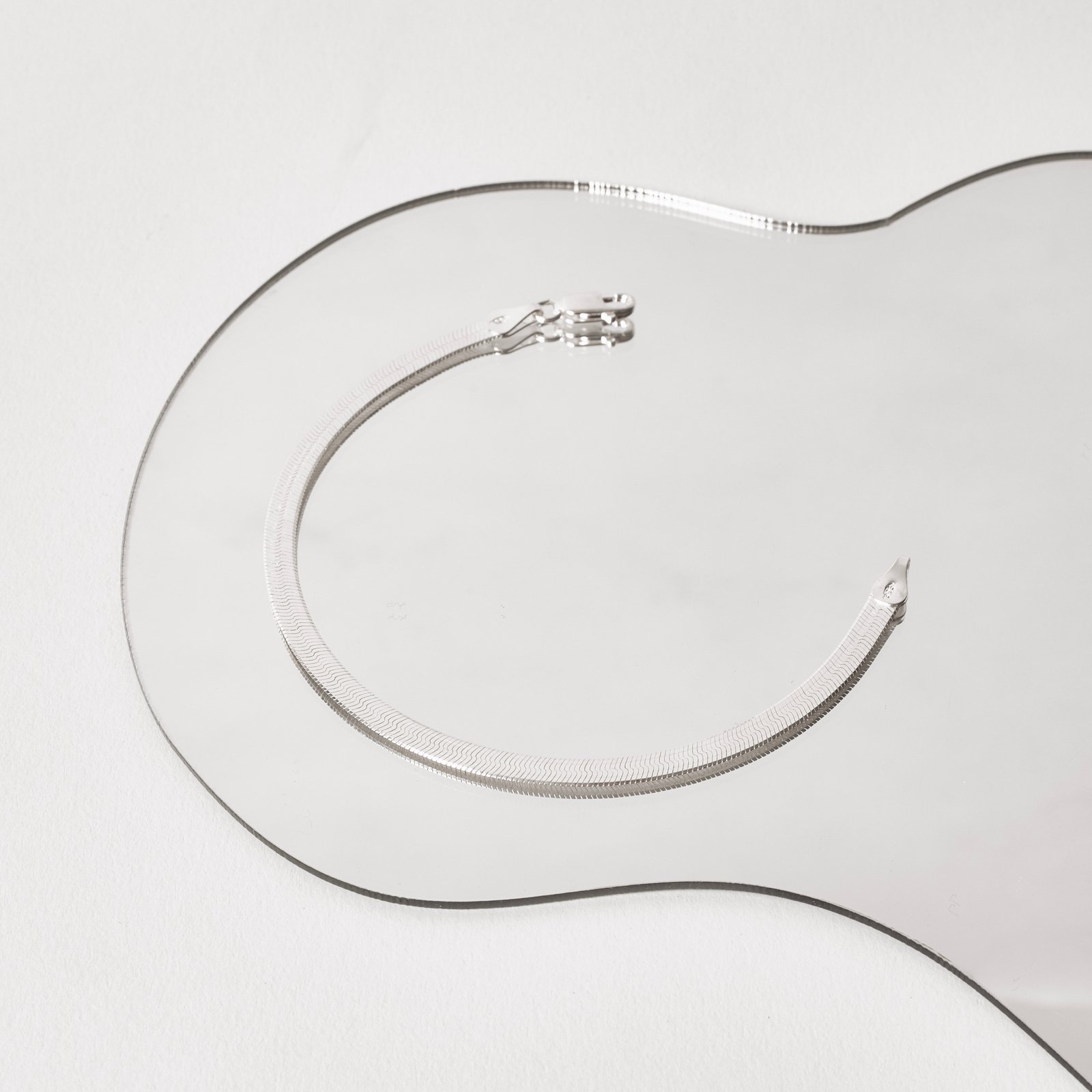 Pulseira corrente fita laminada 4.3 19,5cm