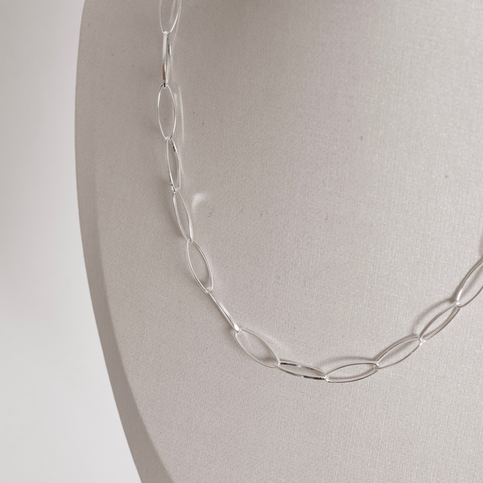 Choker corrente elos navetes 5.5 38+5cm