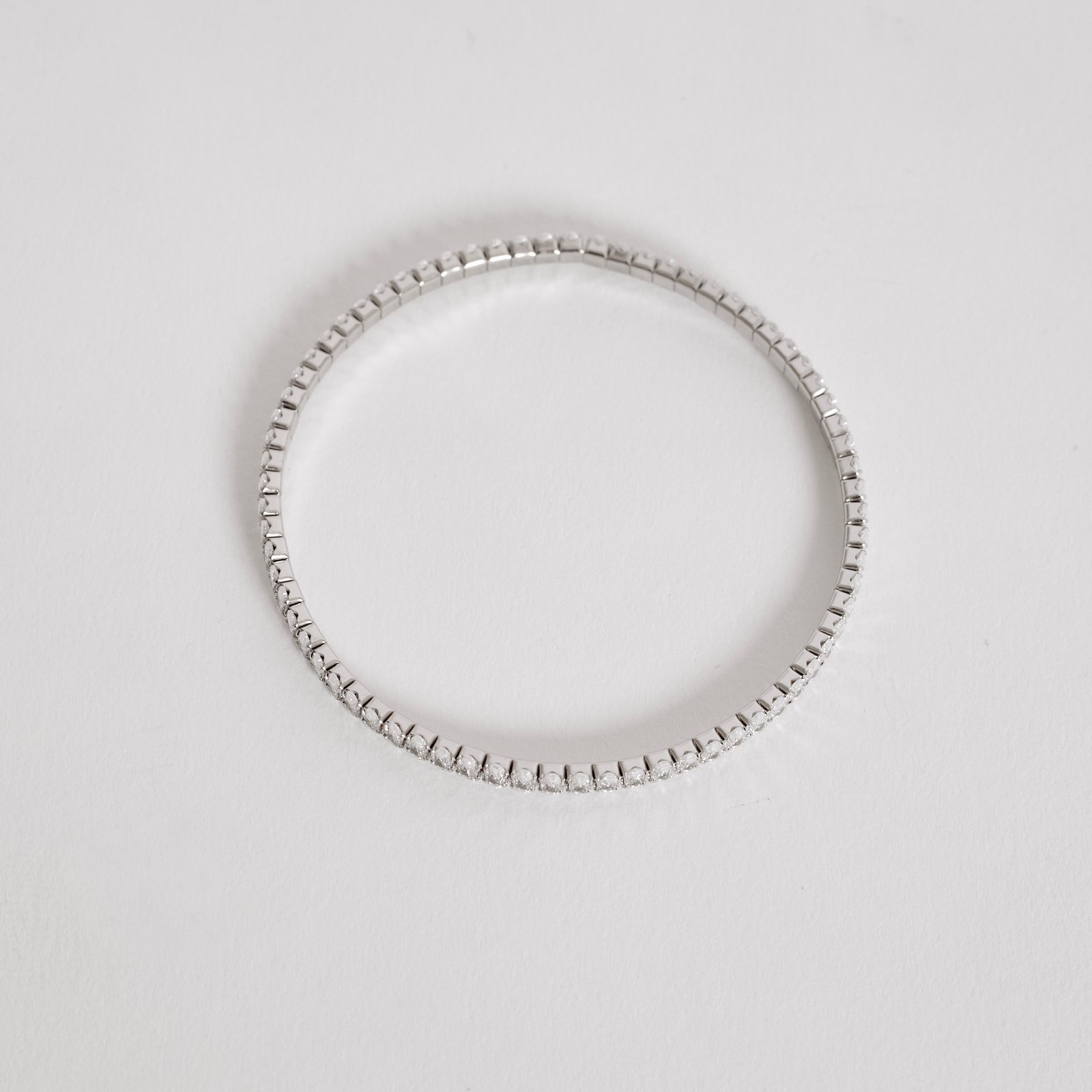 Pulseira Riviera zircônias ovais 3.9 ródio