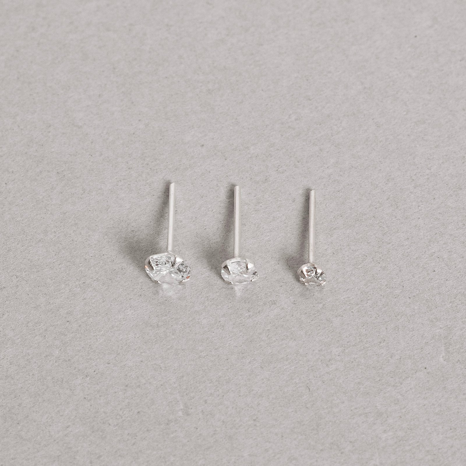 Trio zircônia redonda 3, 4 e 5mm cristal