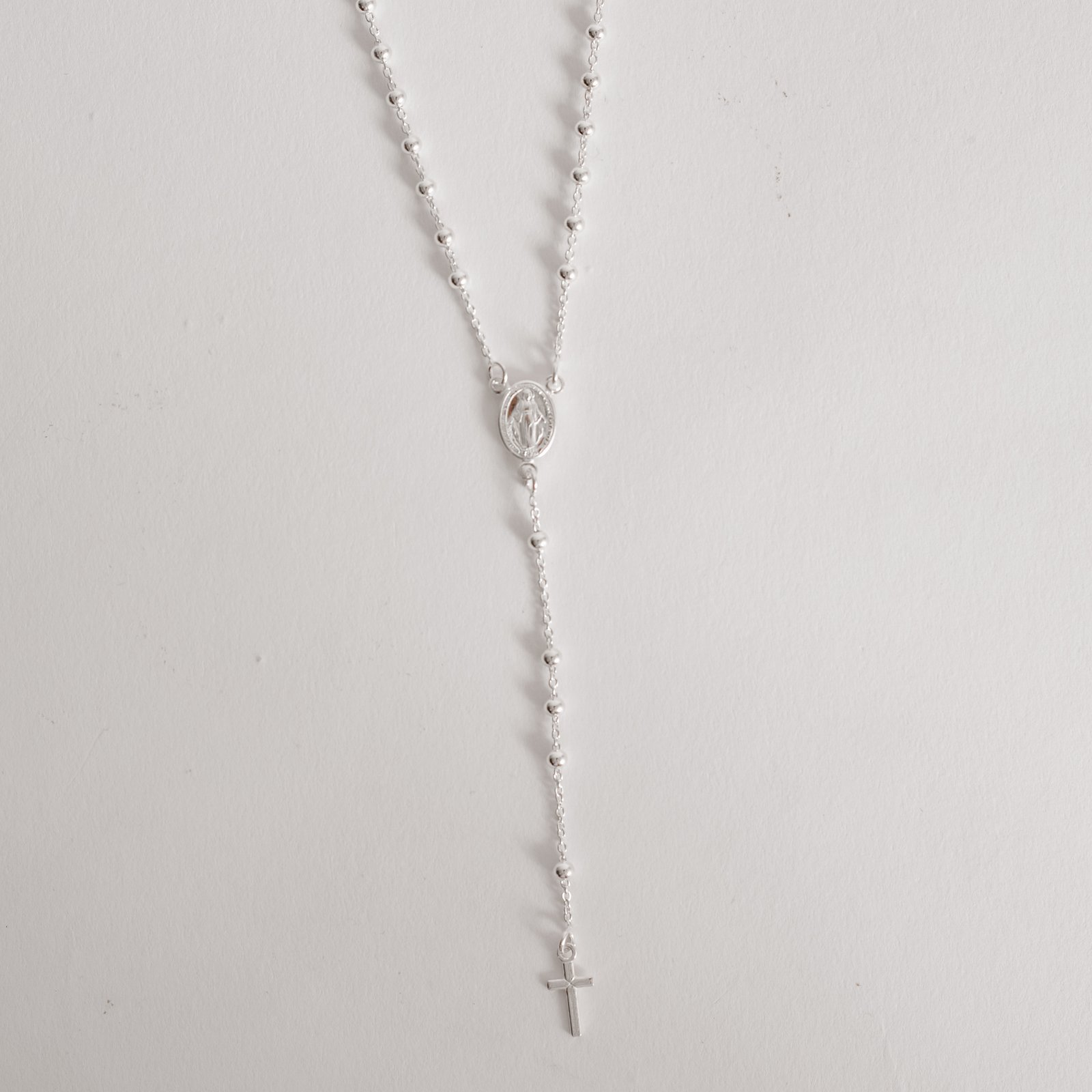 Terço cadeado bolas 2.5 45cm com fecho