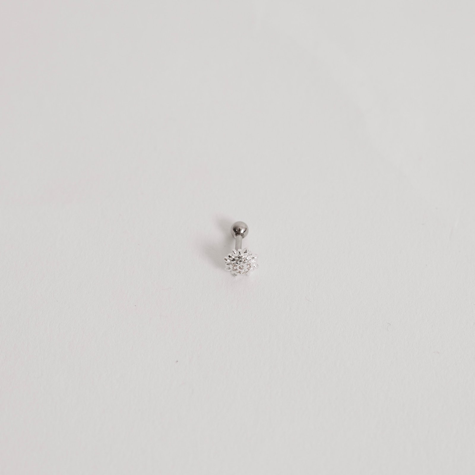 Piercing haste sol com zircônias 6mm