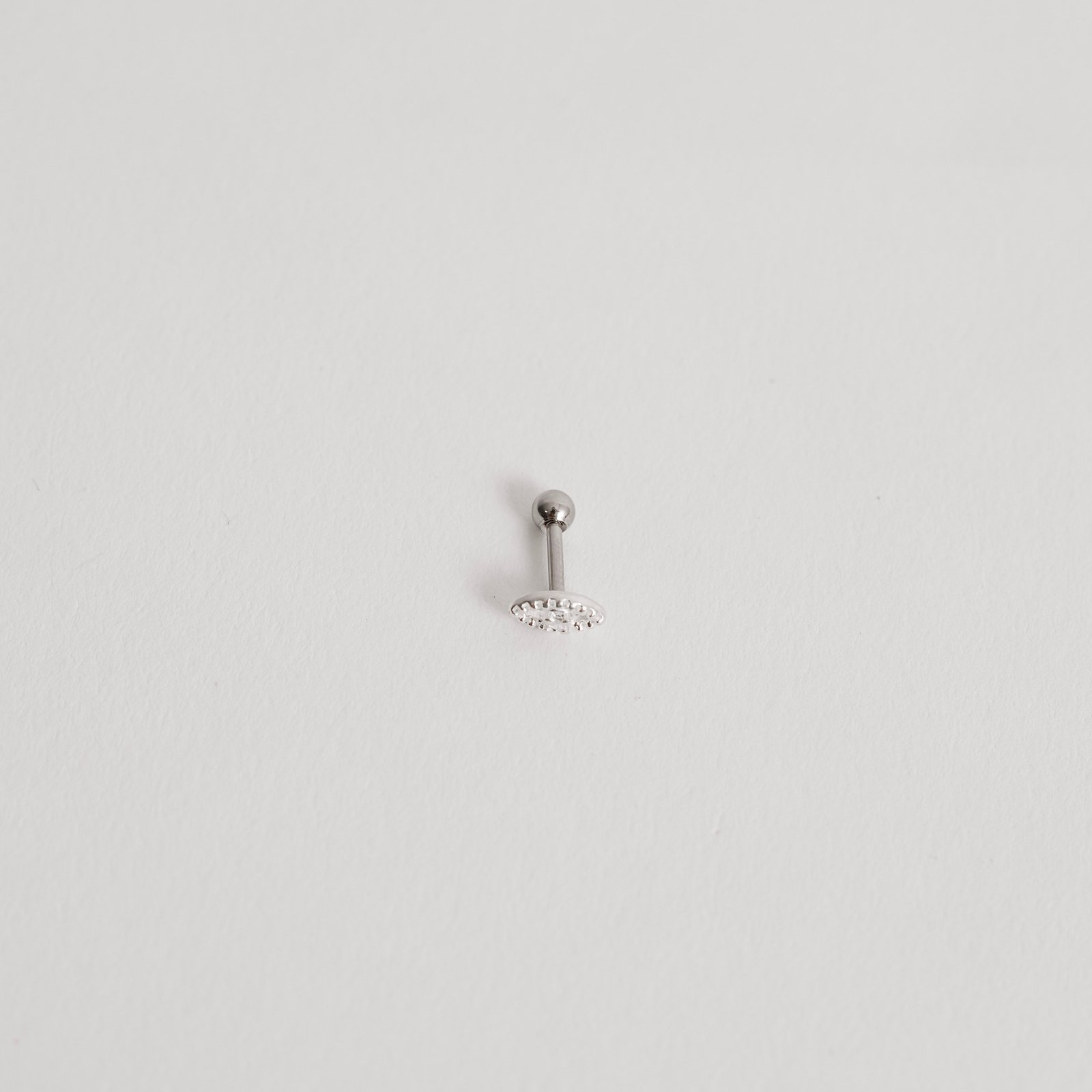 Piercing haste olho cravejado 6mm