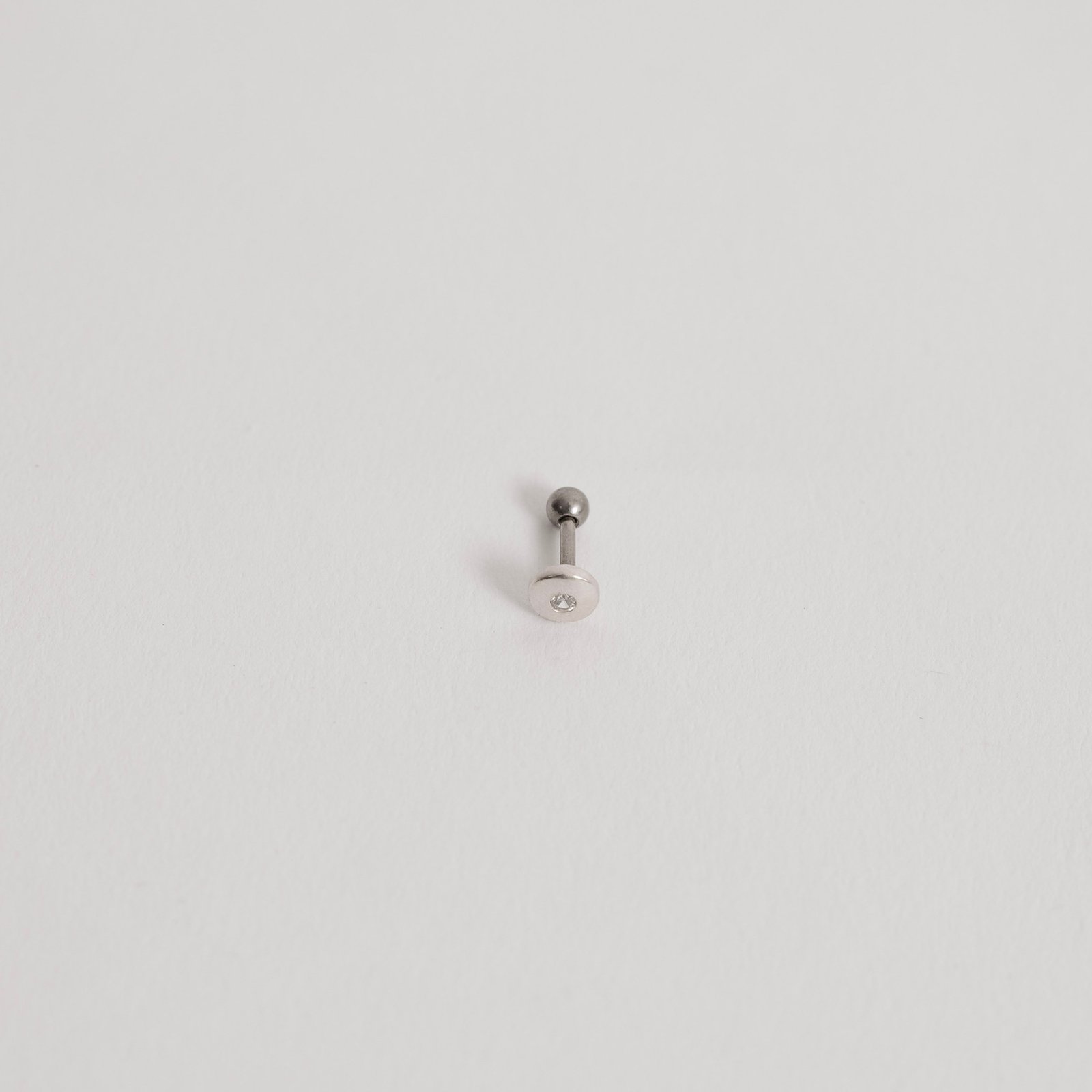 Piercing haste círculo com zircônia 5mm
