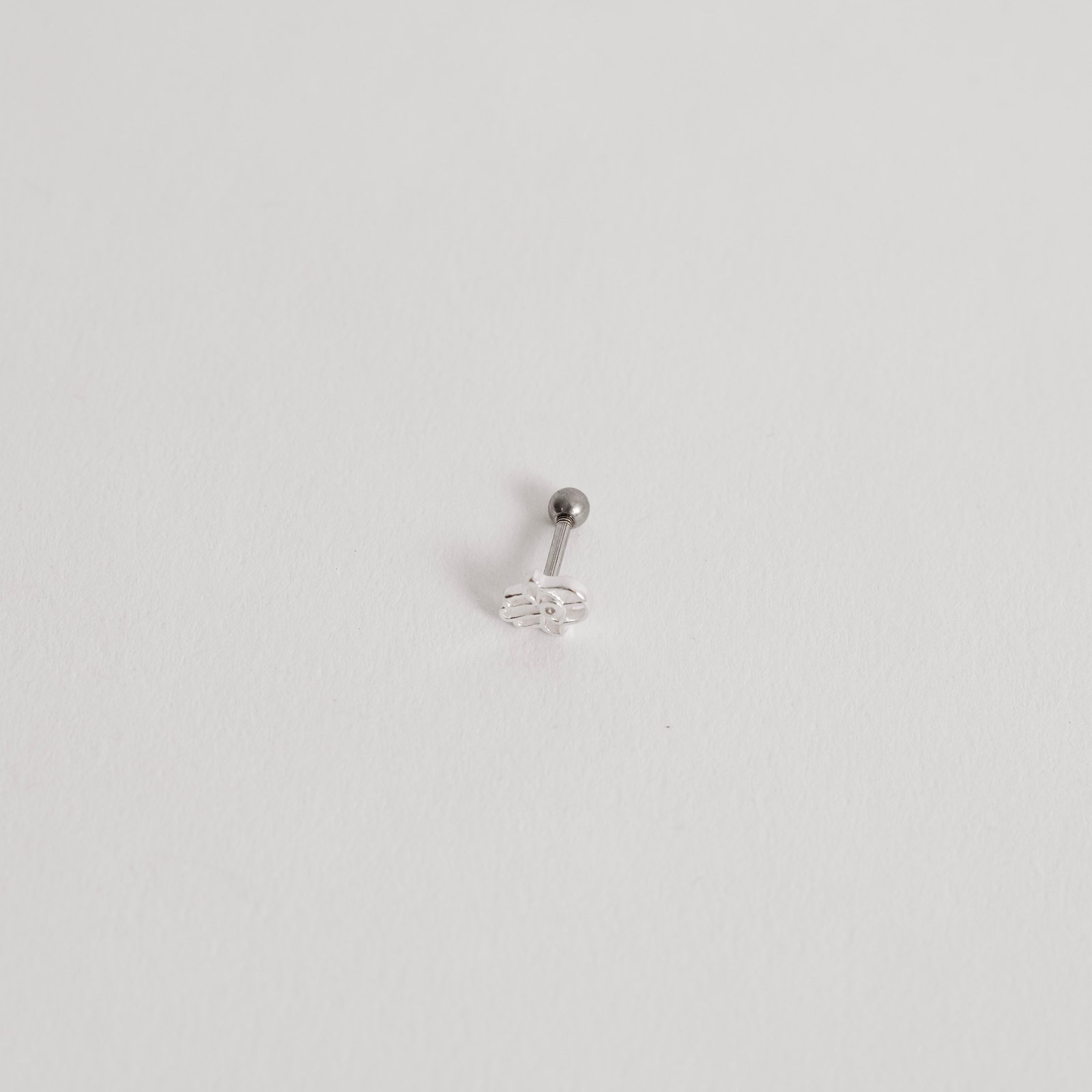 Piercing haste mão com zircônia 7mm