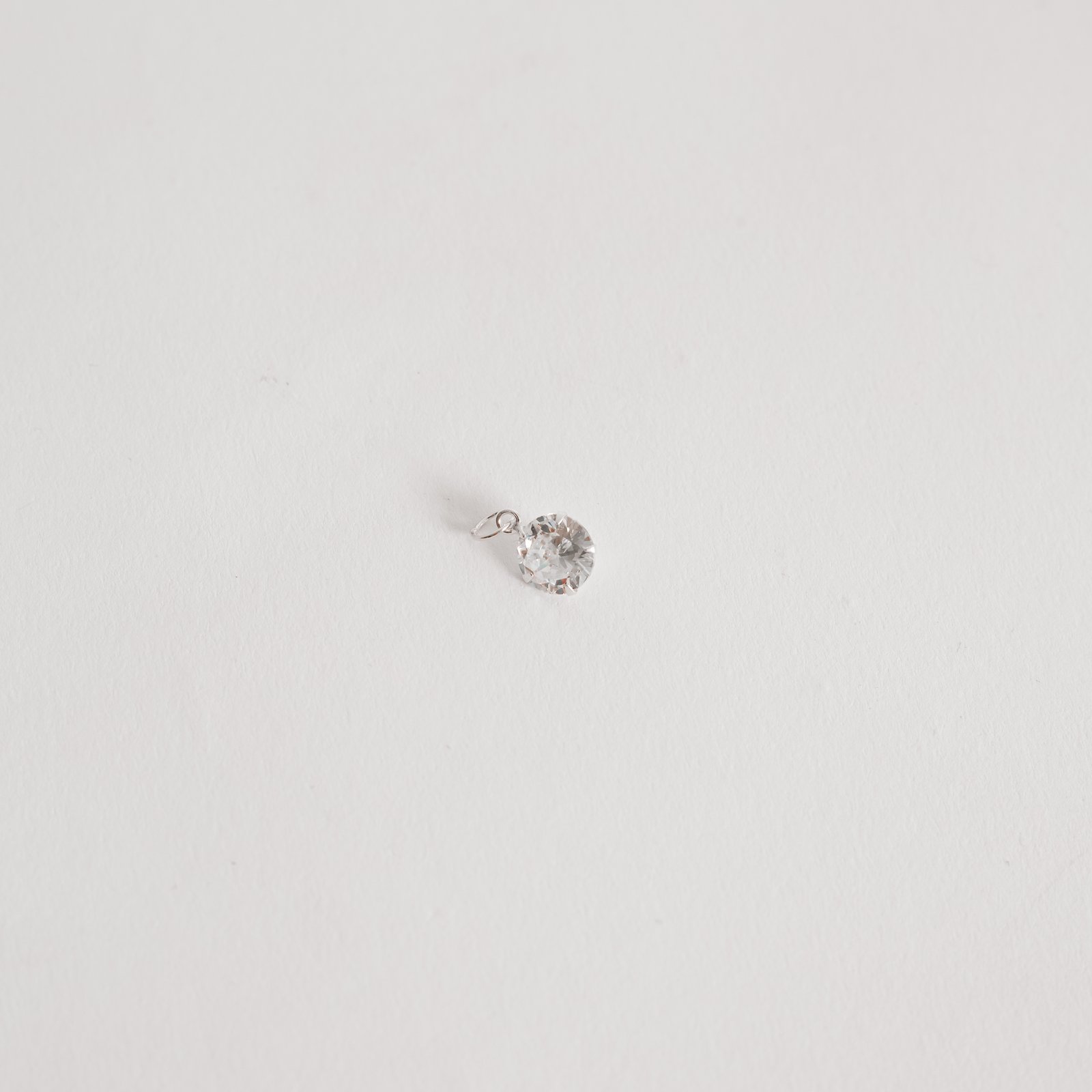 Pingente zircônia redonda cristal 8mm