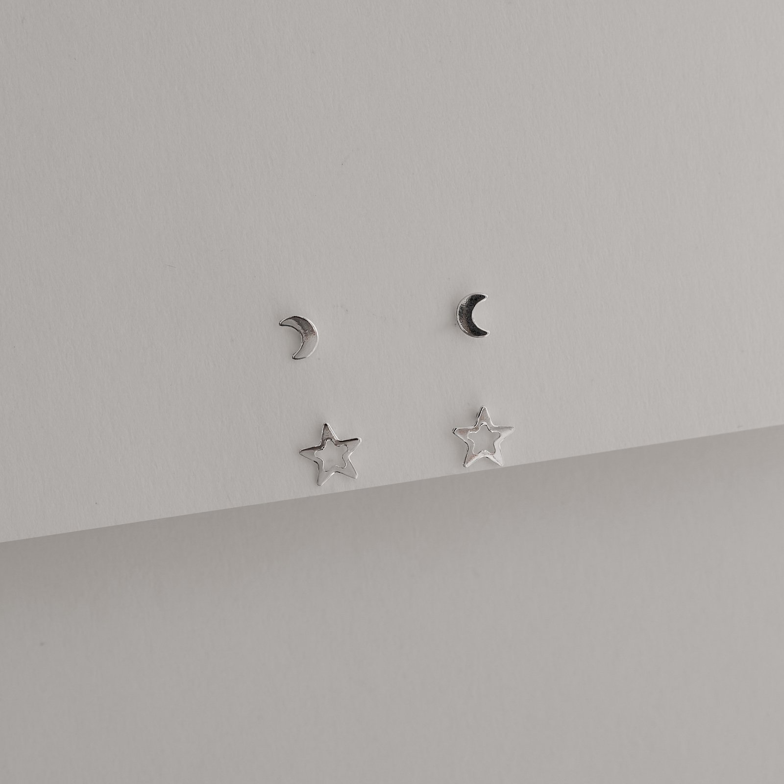 Dupla lua 4mm e estrela vazada 6mm