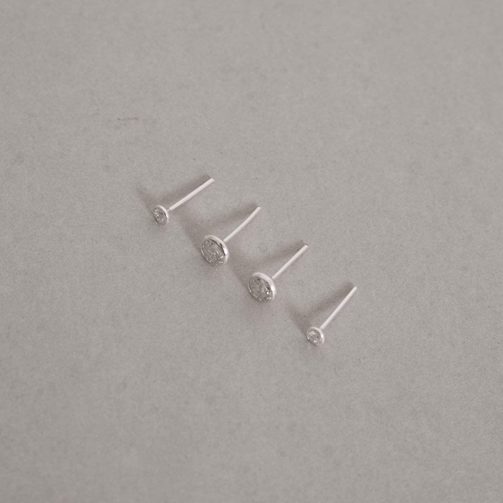 Dupla zircônias redonda cristal 3 e 5mm embutida