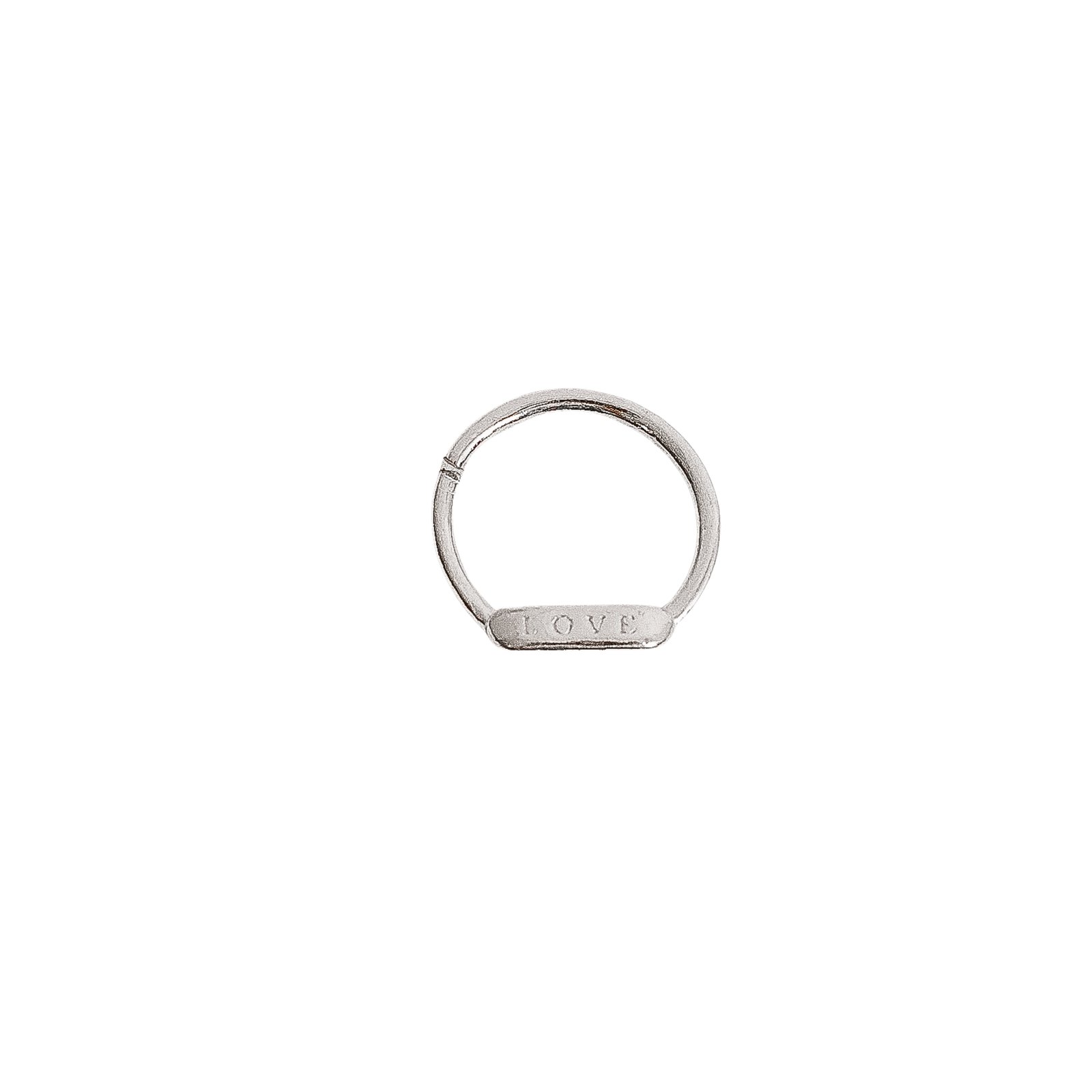 Piercing argola placa love 11mm