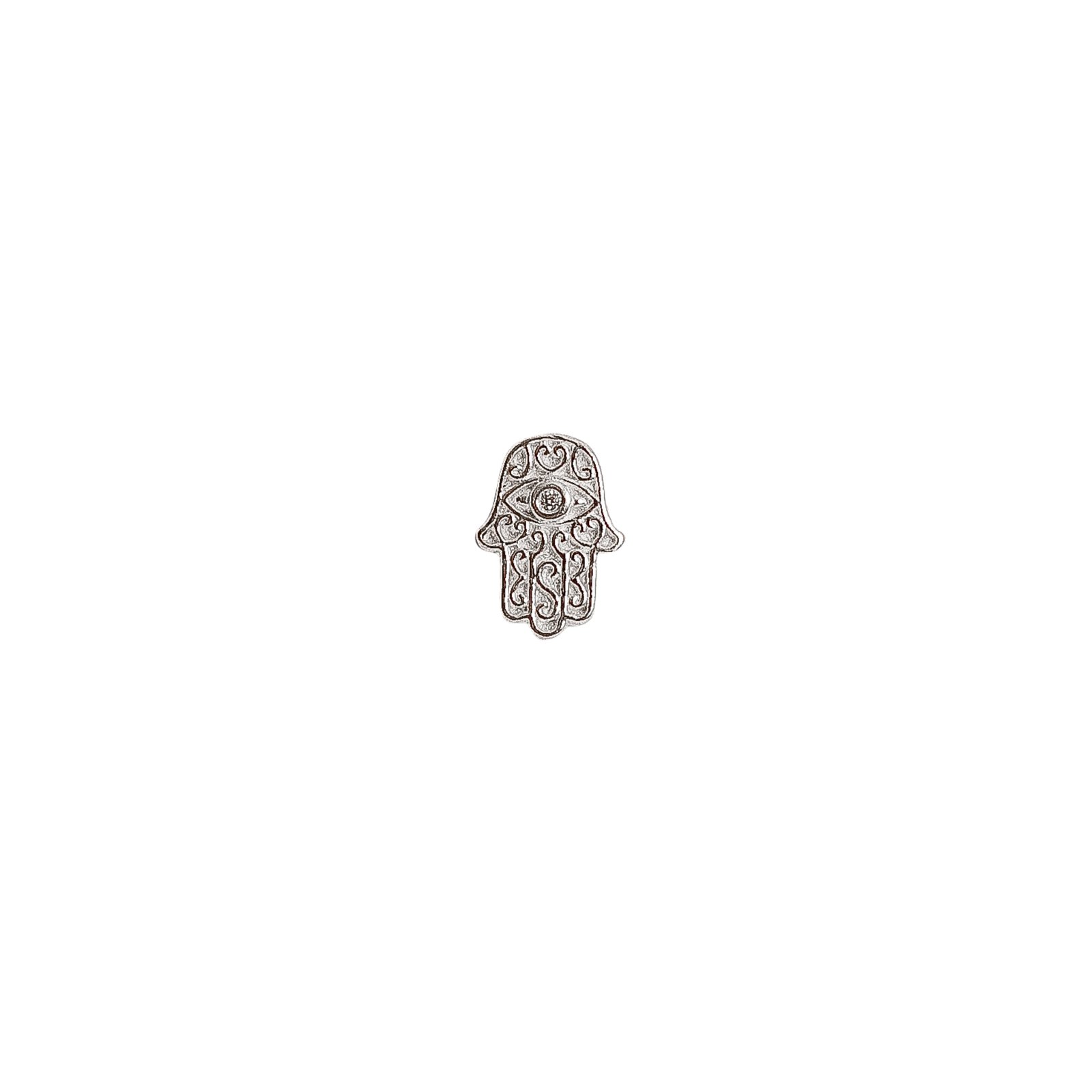Piercing haste mão desenhada com zircônia 7mm